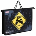 Папка на молнии с ручками ПИФАГОР А4, 1 отделение, пластик, ручки-шнурок, "Game Zone", 271470 271470 - фото 256912