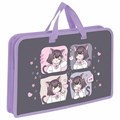 Папка на молнии с ручками ЮНЛАНДИЯ А4, 1 отделение, пластик, ширина 45 мм, "Anime dreamer", 273357 273357 - фото 256962