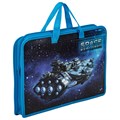 Папка на молнии с ручками ЮНЛАНДИЯ А4, 1 отделение, пластик, ширина 45 мм, "Space explorer", 270949 270949 - фото 257014