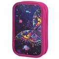 Пенал ЮНЛАНДИЯ, 2 отделения, ламинированный картон, 19х11 см, "Colorful butterfly", 270886 270886 - фото 257771