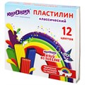 Пластилин классический ЮНЛАНДИЯ "ЮНЫЙ ВОЛШЕБНИК", 12 цветов, 240 г, со стеком, 106506 106506 - фото 279883