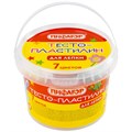 Пластилин на растительной основе (тесто для лепки) ПИФАГОР, 7 цветов, 420 г, пластиковое ведро, 104545 104545 - фото 280029
