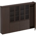 Шкаф комбинированный узкий со стеклом 2 шт. для одежды 203361 - фото 302408