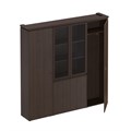 Шкаф комбинированный узкий со стеклом для одежды 203359 - фото 302414