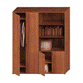 Шкаф комбинированный высокий (одежда + стекло) 1388 - фото 303469