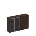 Шкаф комбинированный средний (стекло + закрытый) 122949 - фото 303543