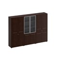 Шкаф комбинированный высокий (закрытый + стекло + одежда) 122960 - фото 303553