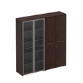 Шкаф комбинированный высокий (стекло + одежда) 122907 - фото 303569
