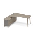 Стoл эргономичный на тумбе левый (тип 4) WOOD 209281 - фото 304506