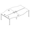 Рабочая станция (4х120) столы Техно каркас UNO 204174 - фото 304845