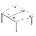 Рабочая станция каркас UNO столы (2х140) Техно 204157 - фото 304911