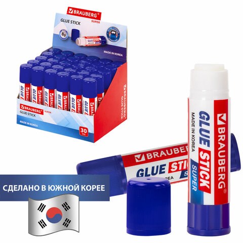 Клей-карандаш BRAUBERG SUPER, 8 г, ЮЖНАЯ КОРЕЯ, 229540 229540 - фото 176254