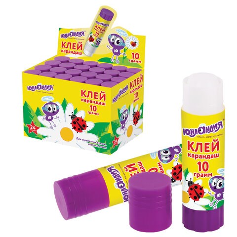 Клей-карандаш ЮНЛАНДИЯ "ЮНЛАНДИК И БОЖЬЯ КОРОВКА", 10 г, улучшенный, 271137 271137 - фото 176640