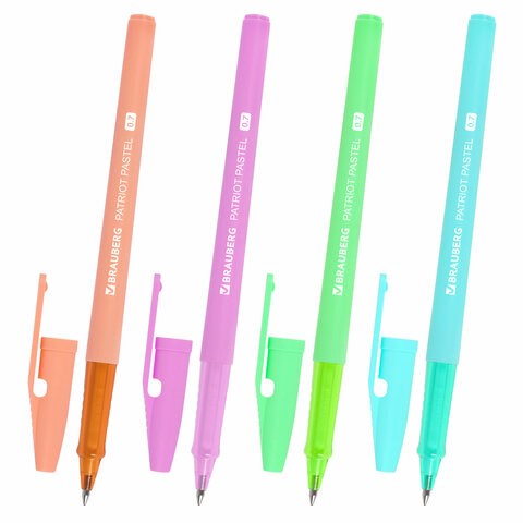 Ручка шариковая РОССИЯ "PATRIOT PASTEL", СИНЯЯ, корпус ассорти, 0,7 мм, линия письма 0,35 мм, BRAUBERG, 143967 143967 - фото 205540