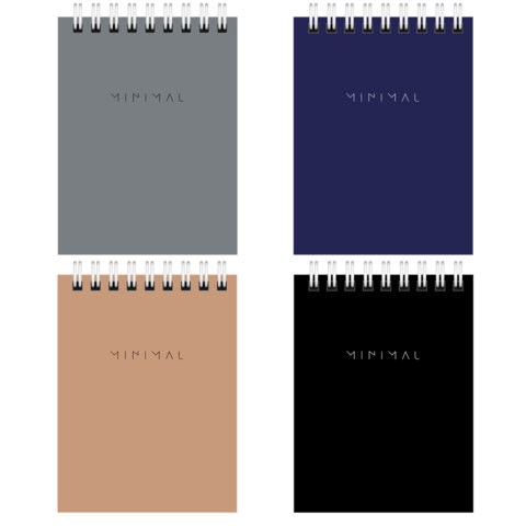 Блокнот МАЛЫЙ ФОРМАТ А7 75х105 мм, 40 л., гребень, картон, клетка, BRAUBERG "Minimal Classic", 116430 116430 - фото 211351