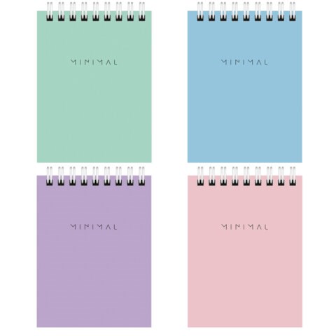 Блокнот МАЛЫЙ ФОРМАТ А7 75х105 мм, 40 л., гребень, картон, клетка, BRAUBERG "Minimal Pastel", 116431 116431 - фото 211357