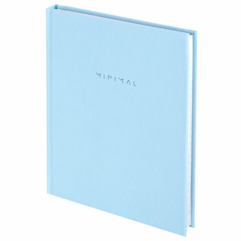 Блокнот МАЛЫЙ ФОРМАТ 110х147 мм, А6, 80 л., твердый, клетка, BRAUBERG "Minimal", голубой, 116450 116450 - фото 211733