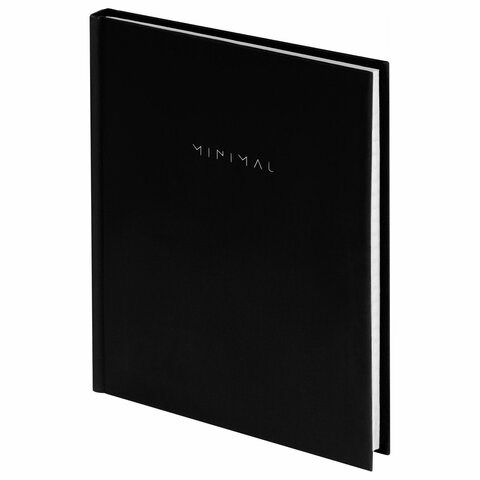 Блокнот МАЛЫЙ ФОРМАТ 110х147 мм, А6, 80 л., твердый, клетка, BRAUBERG "Minimal", черный, 116444 116444 - фото 211769