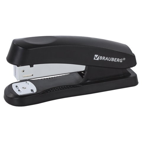 Степлер №24/6, 26/6 BRAUBERG "Standard+", до 30 листов, черный, 228608 228608 - фото 226042