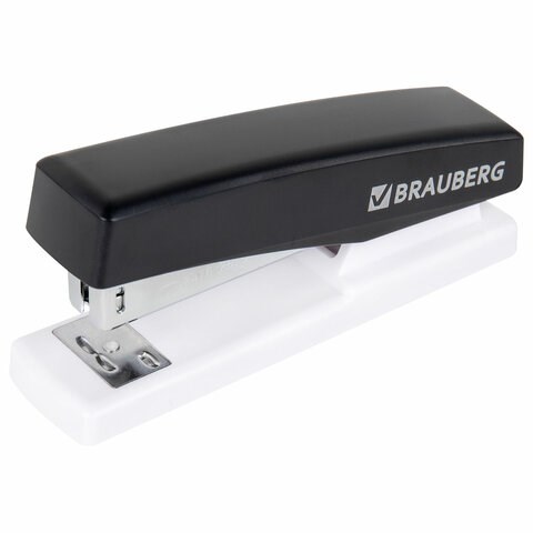 Степлер №24/6, 26/6 BRAUBERG "STYLE MAX", до 30 листов, черный, 272749 272749 - фото 226054