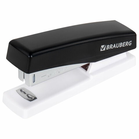 Степлер №24/6, 26/6 BRAUBERG "STYLE", до 25 листов, черный, 272747 272747 - фото 226076