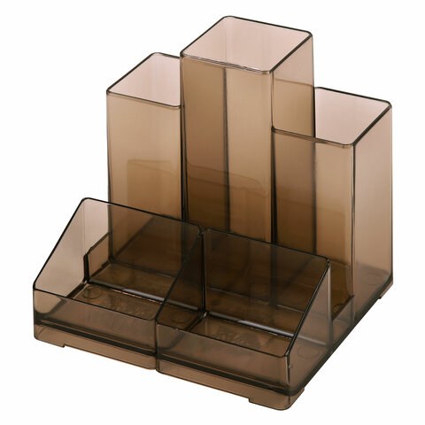 Подставка-органайзер BRAUBERG-CONTRACT, 109х95х101,5 мм, 5 отделений, тонированная, 230994 230994 - фото 228414