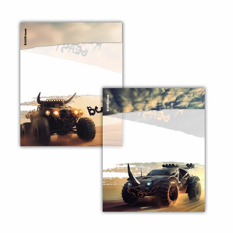 Обложки ПП для тетрадей и дневников ERICH KRAUSE "Road Beast", КОМПЛЕКТ 12 шт., 80 мкм, 212х347 мм, 63507 273963 - фото 247679