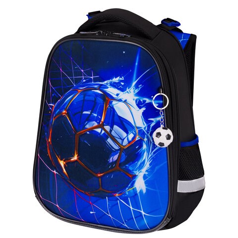 Ранец BRAUBERG PREMIUM, 2 отделения, с брелоком, "Score goal", 3D-панель, 38х29х16 см, 273102 273102 - фото 265503
