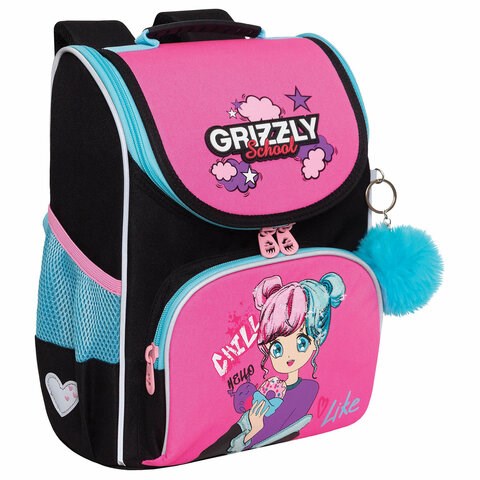 Ранец GRIZZLY анатомическая спинка, с мешком для обуви, для девочек, LIKE, 33х25х13 см, RAm-484-6/1 272780 - фото 266003