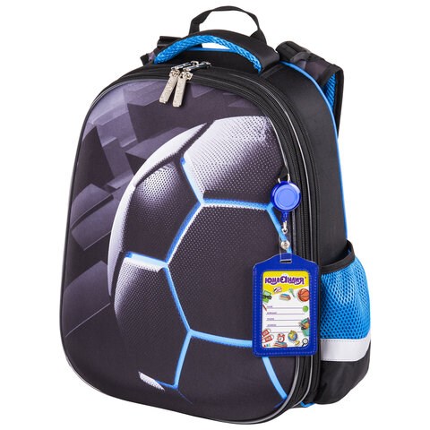 Ранец ЮНЛАНДИЯ EXTRA с дополнительным объемом, 2 отделения, "Soccer ball", 38х29х18 см, 270677 270677 - фото 266506