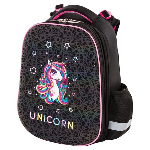 Ранец ЮНЛАНДИЯ EXTRA, с дополнительным объемом, "Rainbow unicorn", СВЕТЯЩИЙСЯ РИСУНОК, 38x29x18 см, 229932 229932 - фото 266630