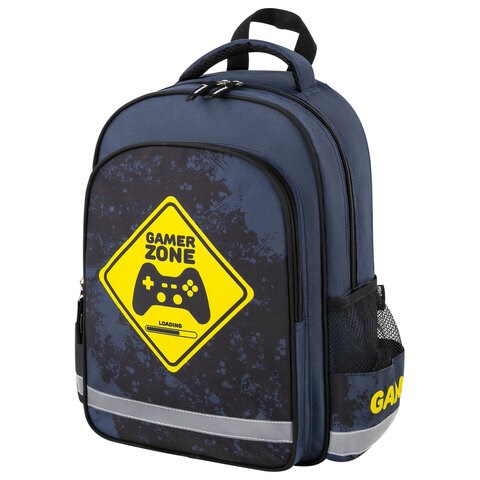 Рюкзак ПИФАГОР SCHOOL, 1 отделение, 3 кармана, "Game zone", 38x28х14 см, 271407 271407 - фото 270494