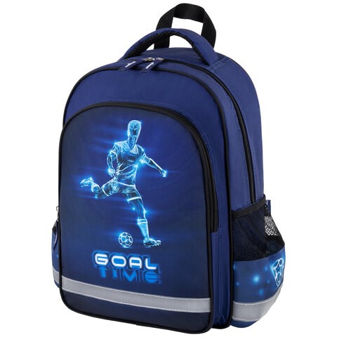 Рюкзак ПИФАГОР SCHOOL, 1 отделение, 3 кармана, "Goal", 38x28х14 см, 271411 271411 - фото 270511