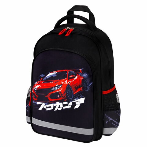 Рюкзак ПИФАГОР SCHOOL, 1 отделение, 3 кармана, "Street race", 38x28х14 см, 273169 273169 - фото 270595
