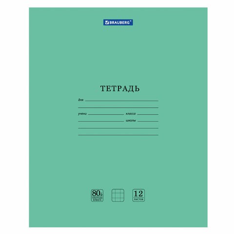 Тетрадь BRAUBERG "EXTRA" 12 л., клетка, плотная бумага 80 г/м2, обложка картон, 105706 105706 - фото 272964