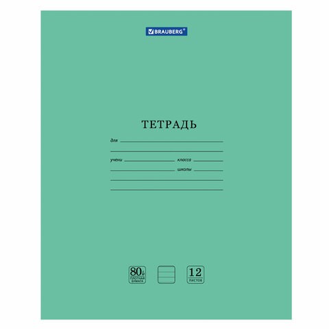 Тетрадь BRAUBERG "EXTRA" 12 л., линия, плотная бумага 80 г/м2, обложка картон, 105707 105707 - фото 272970