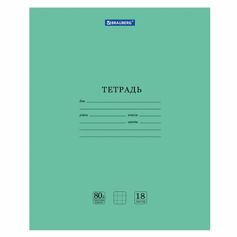 Тетрадь BRAUBERG "EXTRA" 18 л., клетка, плотная бумага 80 г/м2, обложка картон, 105708 105708 - фото 272976