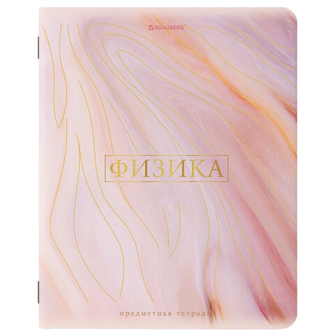 Тетрадь предметная "PASTEL" 48 л., SoftTouch, фольга, ФИЗИКА, клетка, BRAUBERG, 404319 404319 - фото 277648