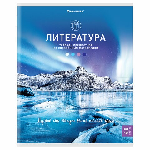 Тетрадь предметная "КЛАССИКА NATURE" 48 л., обложка картон, ЛИТЕРАТУРА, линия, BRAUBERG, 404588 404588 - фото 277738