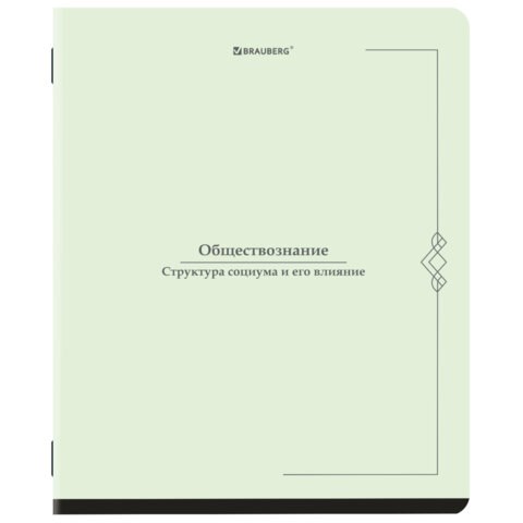 Тетрадь предметная VINTAGE 48 л., SoftTouch, ОБЩЕСТВОЗНАНИЕ, клетка, подсказ, BRAUBERG, 405149 405149 - фото 278233