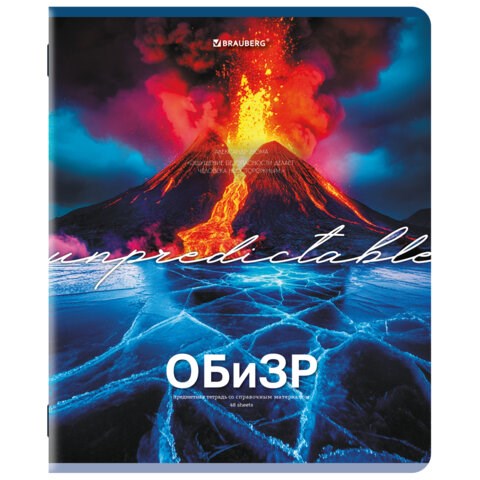 Тетрадь предметная КЛАССИКА ПРИРОДА 48 л, обложка картон, ОБиЗР, клетка, подсказ, BRAUBERG, 405094 405094 - фото 278301