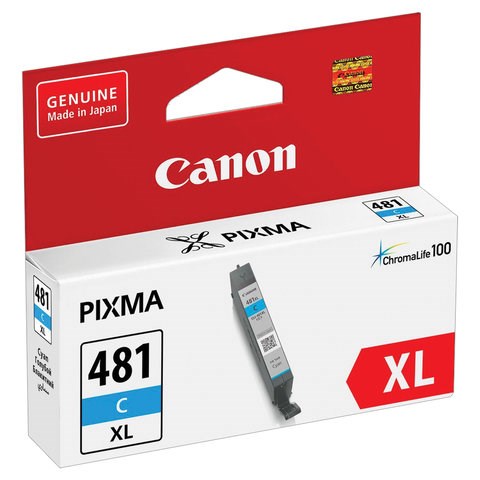 Картридж струйный CANON (CLI-481C XL) для PIXMA TS704 / TS6140, голубой, ресурс 515 страниц, оригинальный, 2044C001 363218 - фото 284886