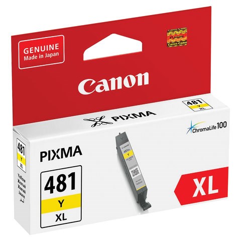 Картридж струйный CANON (CLI-481Y XL) для PIXMA TS704 / TS6140, желтый, ресурс 512 страниц, оригинальный, 2046C001 363220 - фото 284894