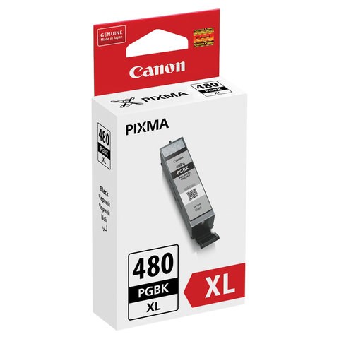 Картридж струйный CANON (PGI-480PGBK XL) для PIXMA TS704 / TS6140, пигмент черный, ресурс 400 страниц, оригинальный, 2023C001 363216 - фото 284902