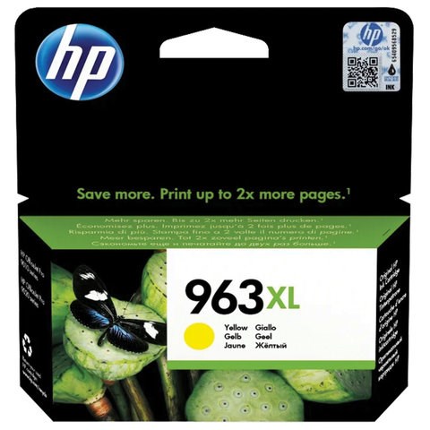 Картридж струйный HP (3JA29AE) для HP OfficeJet Pro 9010/9013/9020/9023, №963XL желтый, ресурс 1600 страниц 363483 - фото 284917
