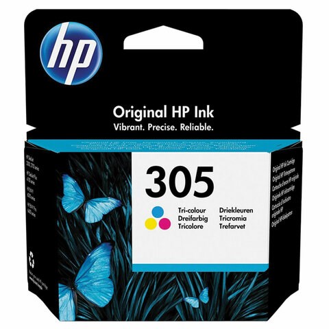 Картридж струйный HP (3YM60AE) DJ 2320/2720/4120, №305, трехцветный, оригинальный, ресурс 100 страниц 363780 - фото 284939