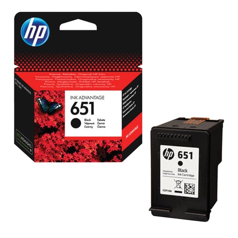 Картридж струйный HP (С2P10AE) Ink Advantage 5575/5645/OfficeJet 202, №651, черный, оригинальный, ресурс 600 стр., C2P10AE 362256 - фото 285021