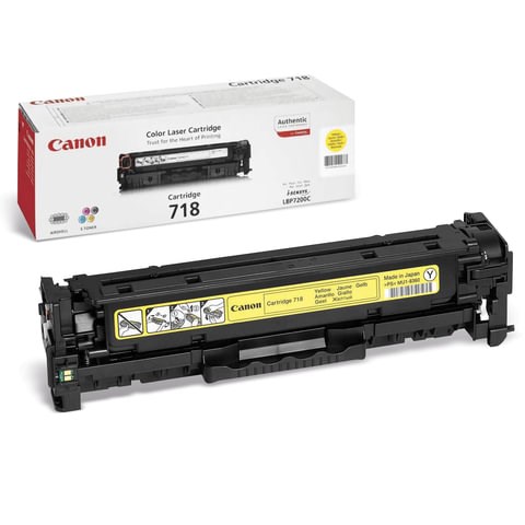 Картридж лазерный CANON (718Y) LBP7200Cdn / MF8330Cdn / MF8350Cdn, желтый, ресурс 2900 страниц, оригинальный, 2659B002 360984 - фото 285253