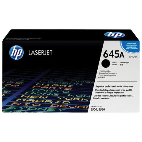 Картридж лазерный HP (C9730A) Color LaserJet 5500/5550, №645A, черный, оригинальный, ресурс 13000 страниц 361215 - фото 285254