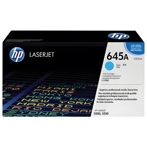 Картридж лазерный HP (C9731A) Color LaserJet 5500/5550, №645A, голубой, оригинальный, ресурс 12000 страниц 361218 - фото 285255